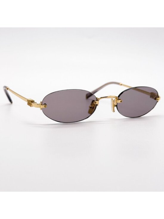 New Miu Miu MU A54S Sunglasses Oval Purple Gold MUA54S 5AK20I main image 9